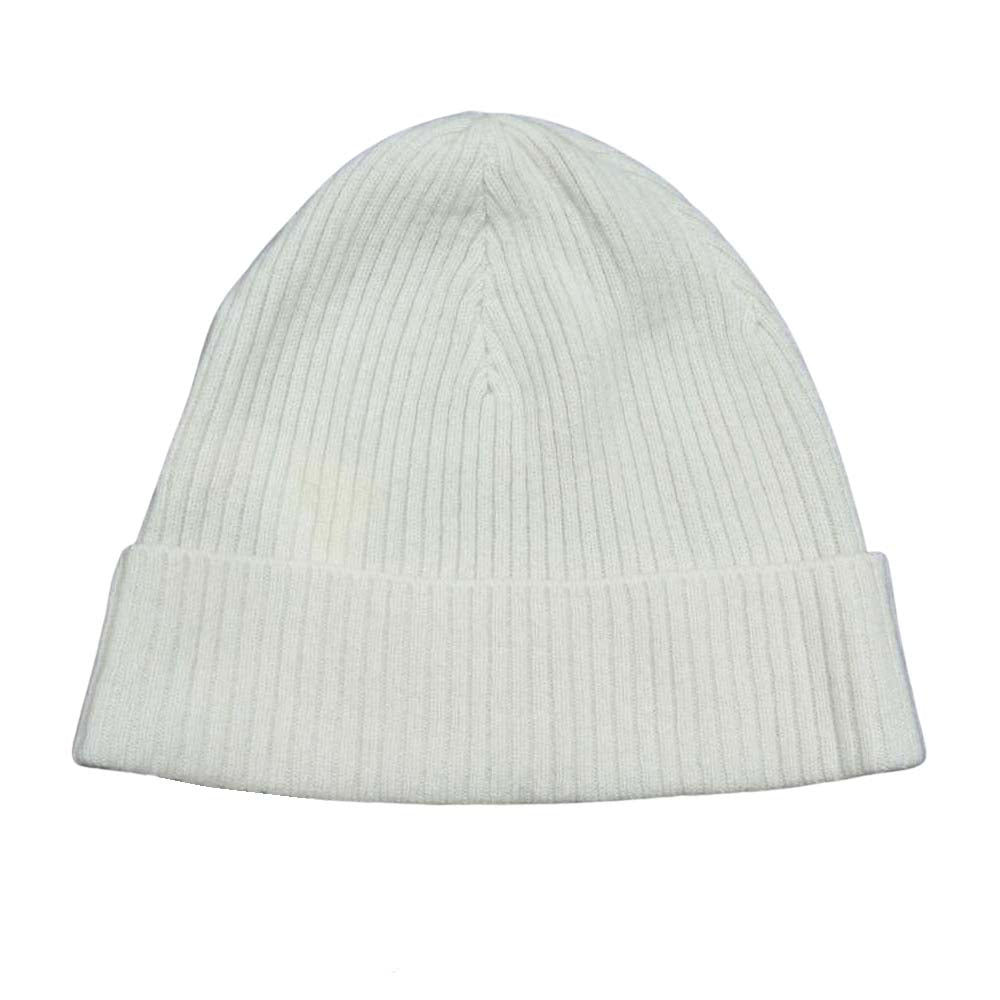 デミリー 国内正規 カシミヤ100％ ビーニー ホワイト系 F【新古品】【未使用】【中古】