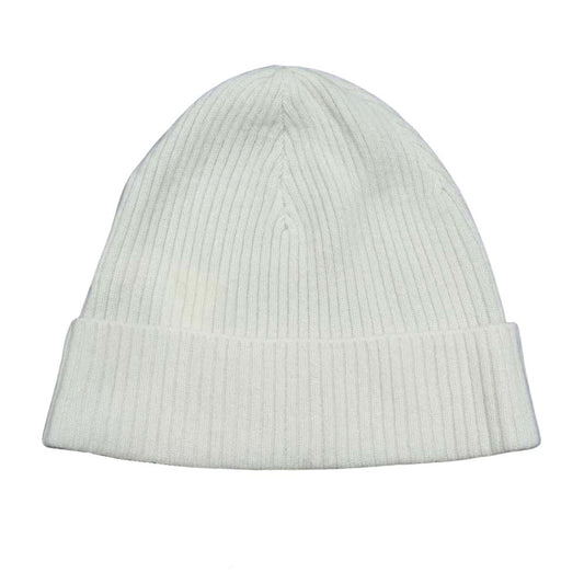 デミリー 国内正規 カシミヤ100％ ビーニー ホワイト系 F【新古品】【未使用】【中古】