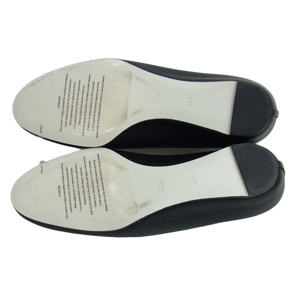 トシノスケ タケガハラ BEAUTIFUL SHOES ビューティフル シューズ LOWROUNDMONOCHROME パンプス ブラック系 24㎝【美品】【中古】