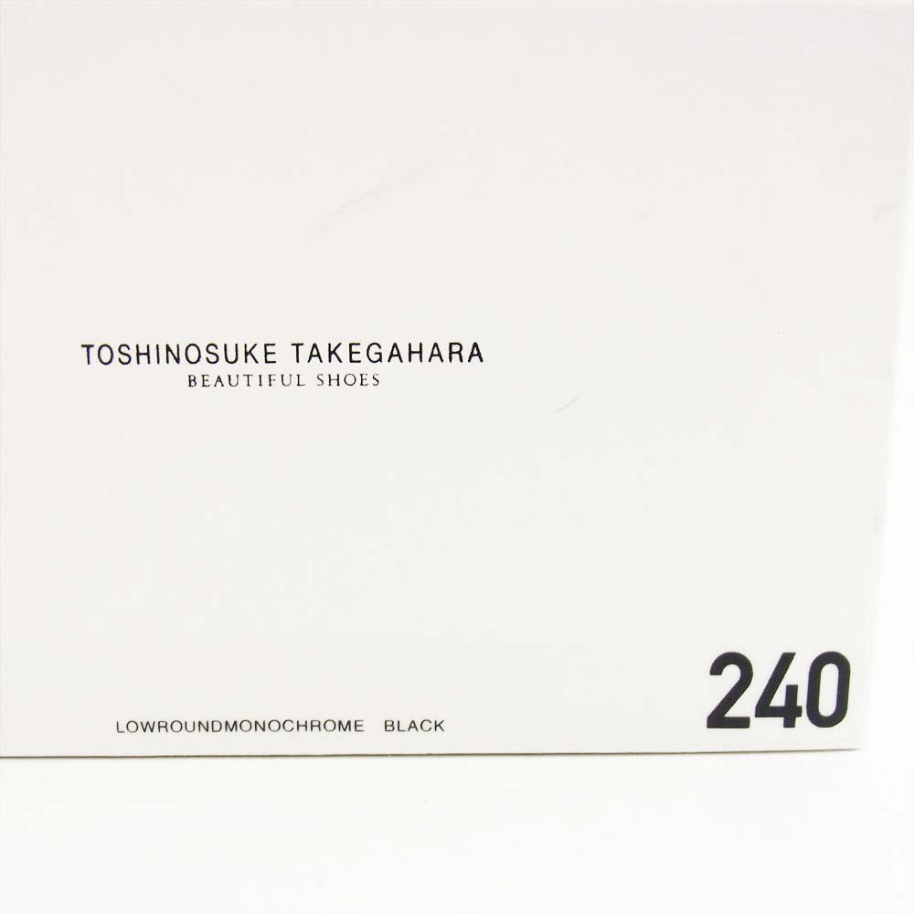 トシノスケ タケガハラ BEAUTIFUL SHOES ビューティフル シューズ LOWROUNDMONOCHROME パンプス ブラック系 24㎝【美品】【中古】