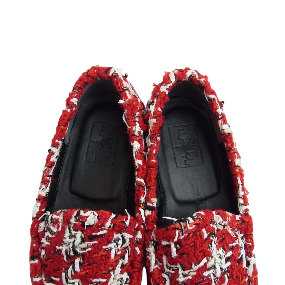 UNUSED アンユーズド UH0368 C024S24 BLOHM tweeds loafers ブローム ツイードローファー レッド系 24cm【極上美品】【中古】