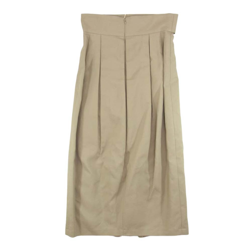 シーオール SAW13 SK101 MULTI PLEATED SKIRT マルチ プリーツ ロング スカート ベージュ系 38【新古品】【未使用】【中古】