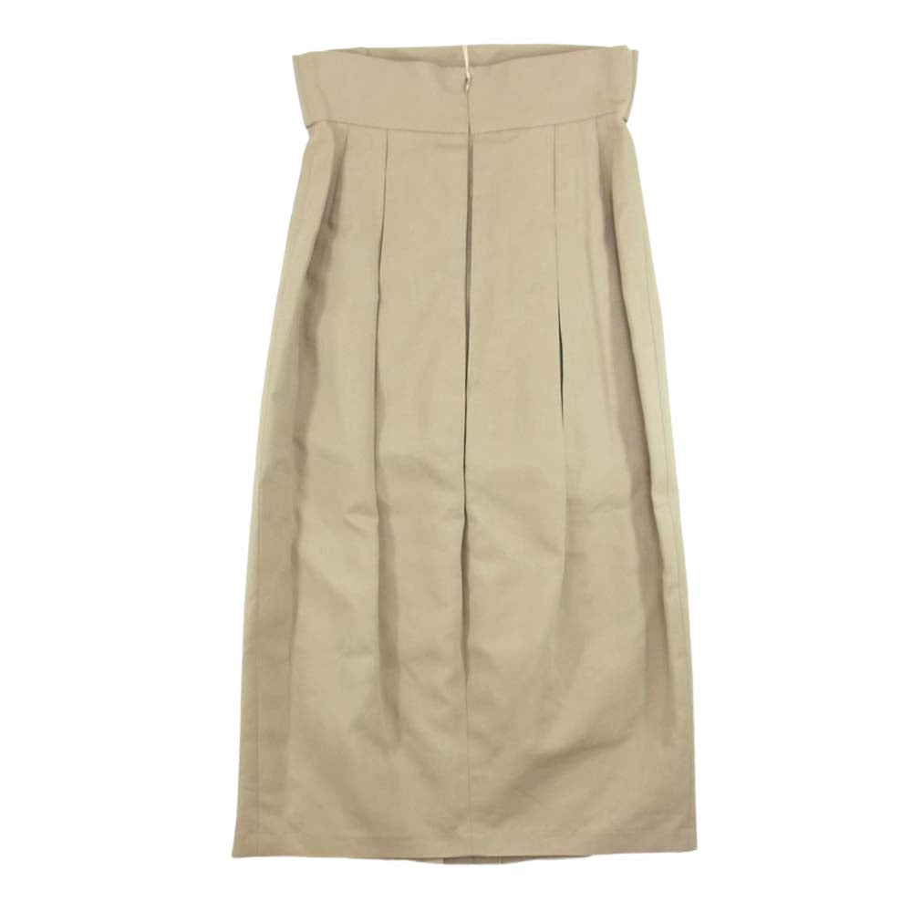 シーオール SAW13 SK101 MULTI PLEATED SKIRT マルチ プリーツ ロング スカート ベージュ系 38【新古品】【未使用】【中古】
