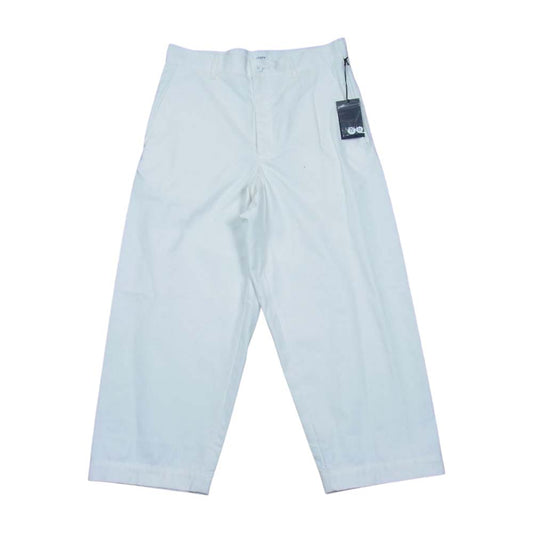 ロエフ Made in Japan LFM CTN CNVS CLPD TPD コットン クロップド パンツ ホワイト系 1【新古品】【未使用】【中古】
