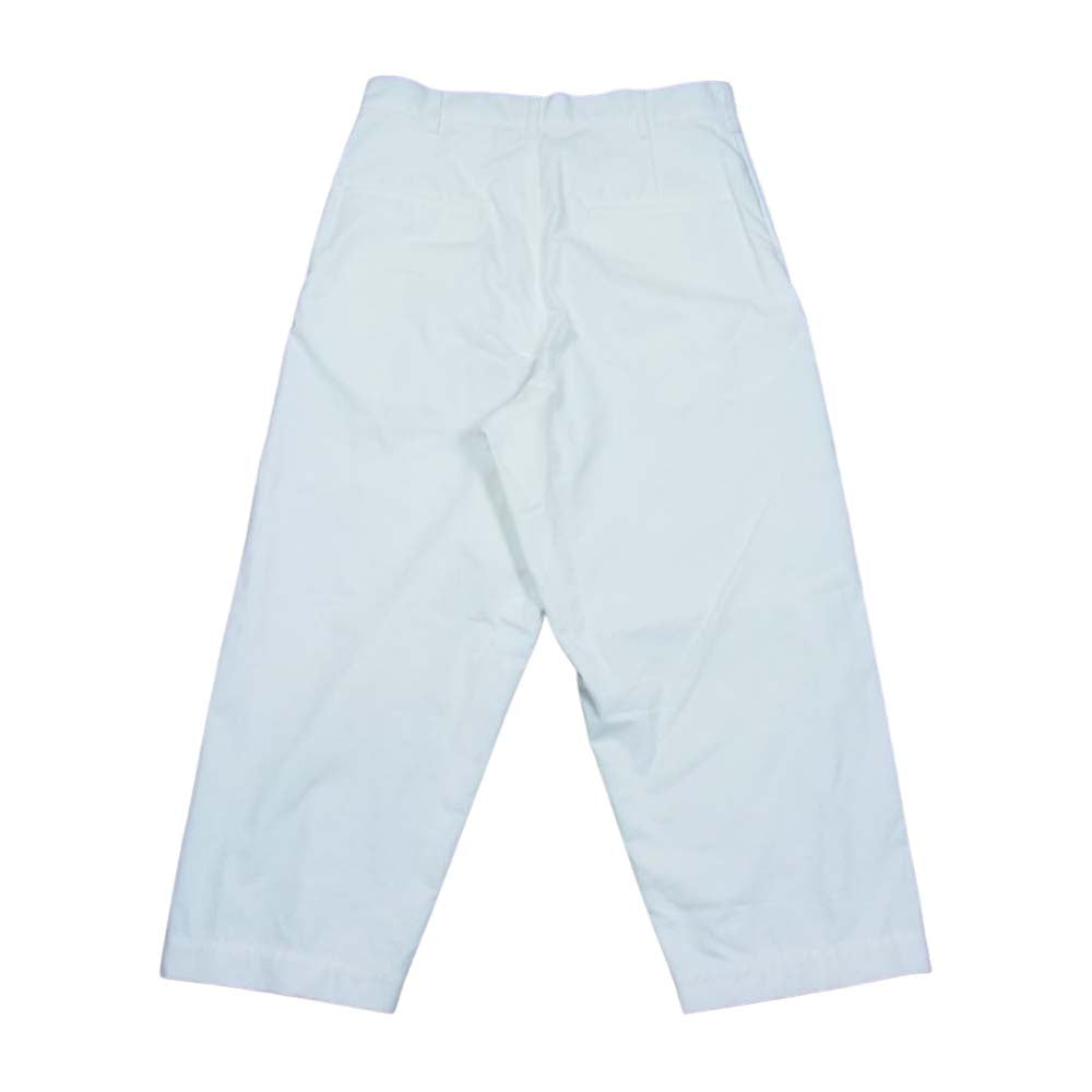 ロエフ Made in Japan LFM CTN CNVS CLPD TPD コットン クロップド パンツ ホワイト系 1【新古品】【未使用】【中古】