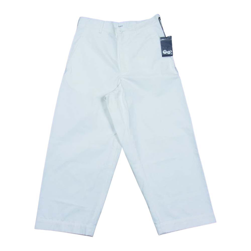 ロエフ Made in Japan LFM CTN CNVS CLPD TPD コットン クロップド パンツ ホワイト系【新古品】【未使用】【中古】