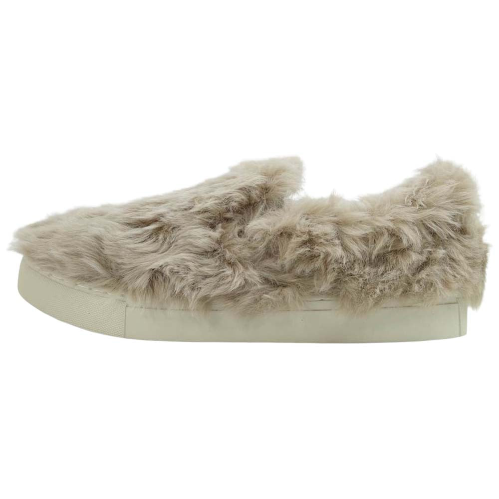 JUNYA WATANABE COMME des GARCONS ジュンヤワタナベコムデギャルソン 18AW JB-K111-051 フェイクファー スリッポン スニーカー ベージュ系 S【美品】【中古】