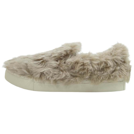 JUNYA WATANABE COMME des GARCONS ジュンヤワタナベコムデギャルソン 18AW JB-K111-051 フェイクファー スリッポン スニーカー ベージュ系 S【美品】【中古】