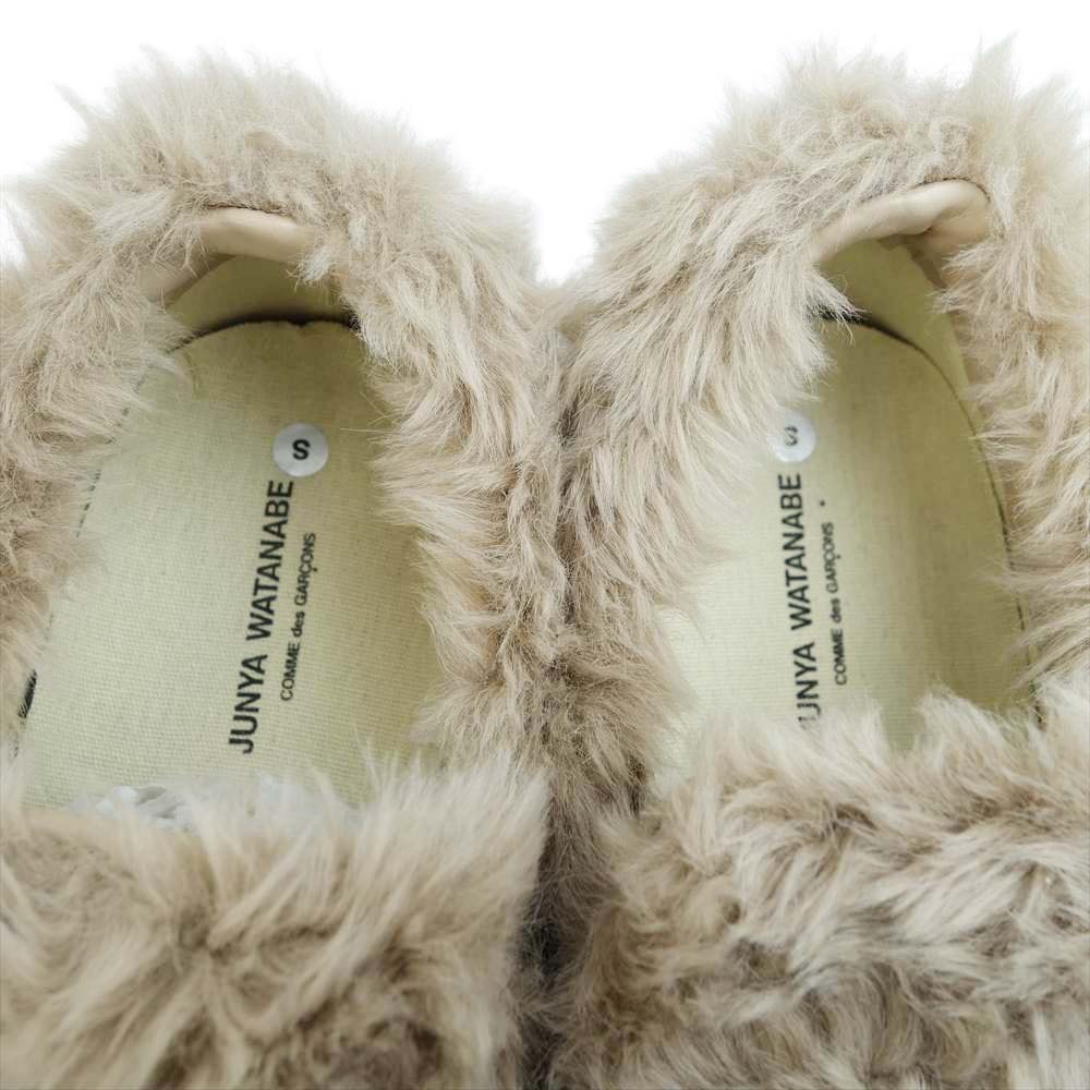 JUNYA WATANABE COMME des GARCONS ジュンヤワタナベコムデギャルソン 18AW JB-K111-051 フェイクファー スリッポン スニーカー ベージュ系 S【美品】【中古】