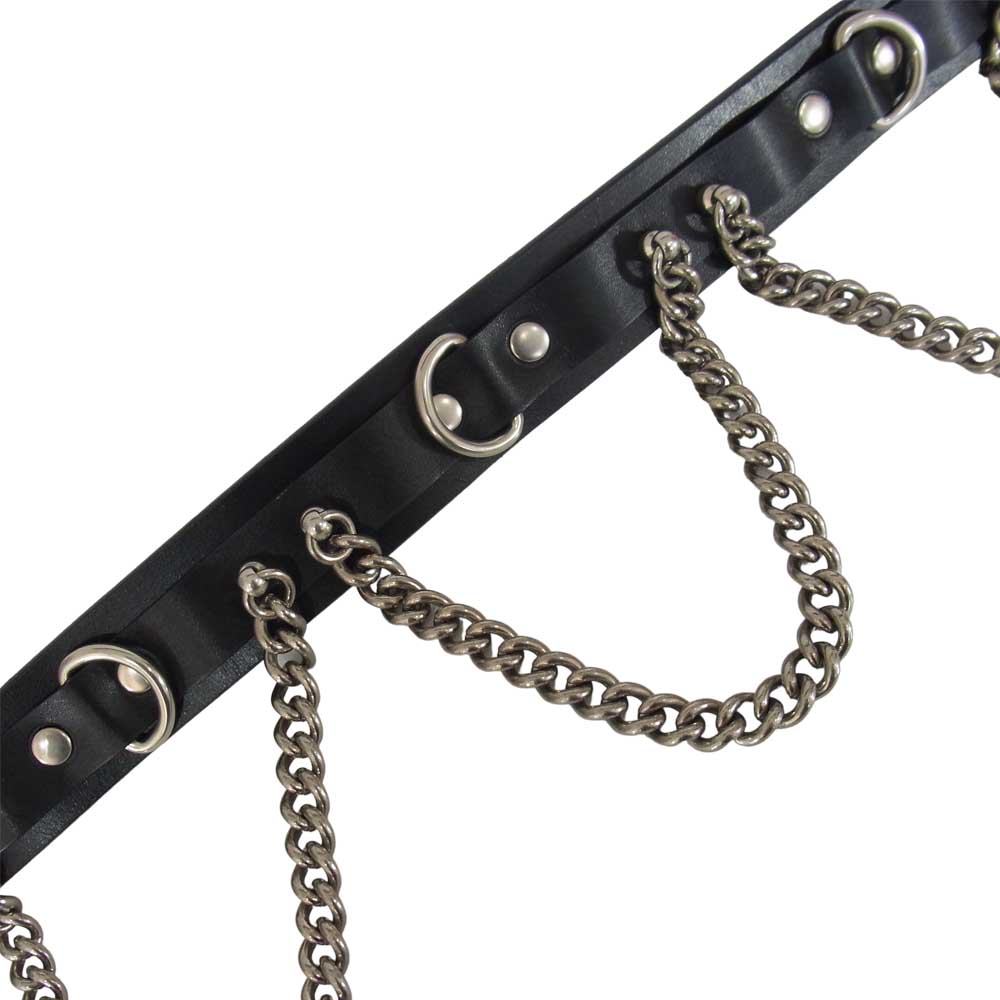 JUNYA WATANABE COMME des GARCONS ジュンヤワタナベコムデギャルソン 17AW JT-K301-051 チェーン パンク ベルト ブラック系【美品】【中古】