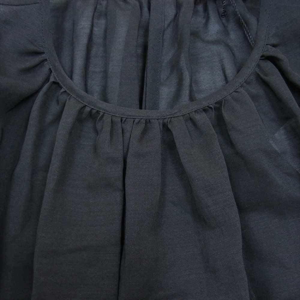 ロエフ 21SS Made in Japan LF C/L VOIL DRS コットン リネン カフタン ワンピース ブラック系 1【新古品】【未使用】【中古】