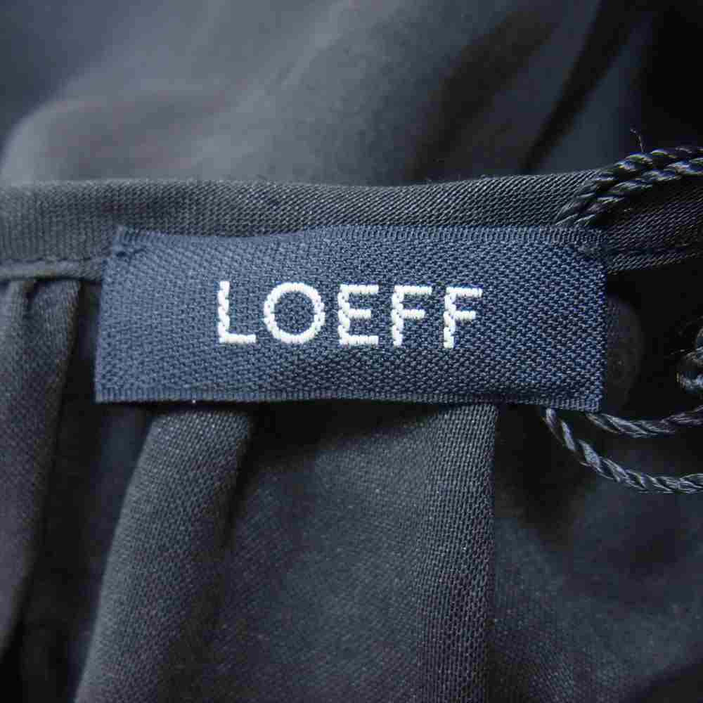 ロエフ 21SS Made in Japan LF C/L VOIL DRS コットン リネン カフタン ワンピース ブラック系 1【新古品】【未使用】【中古】