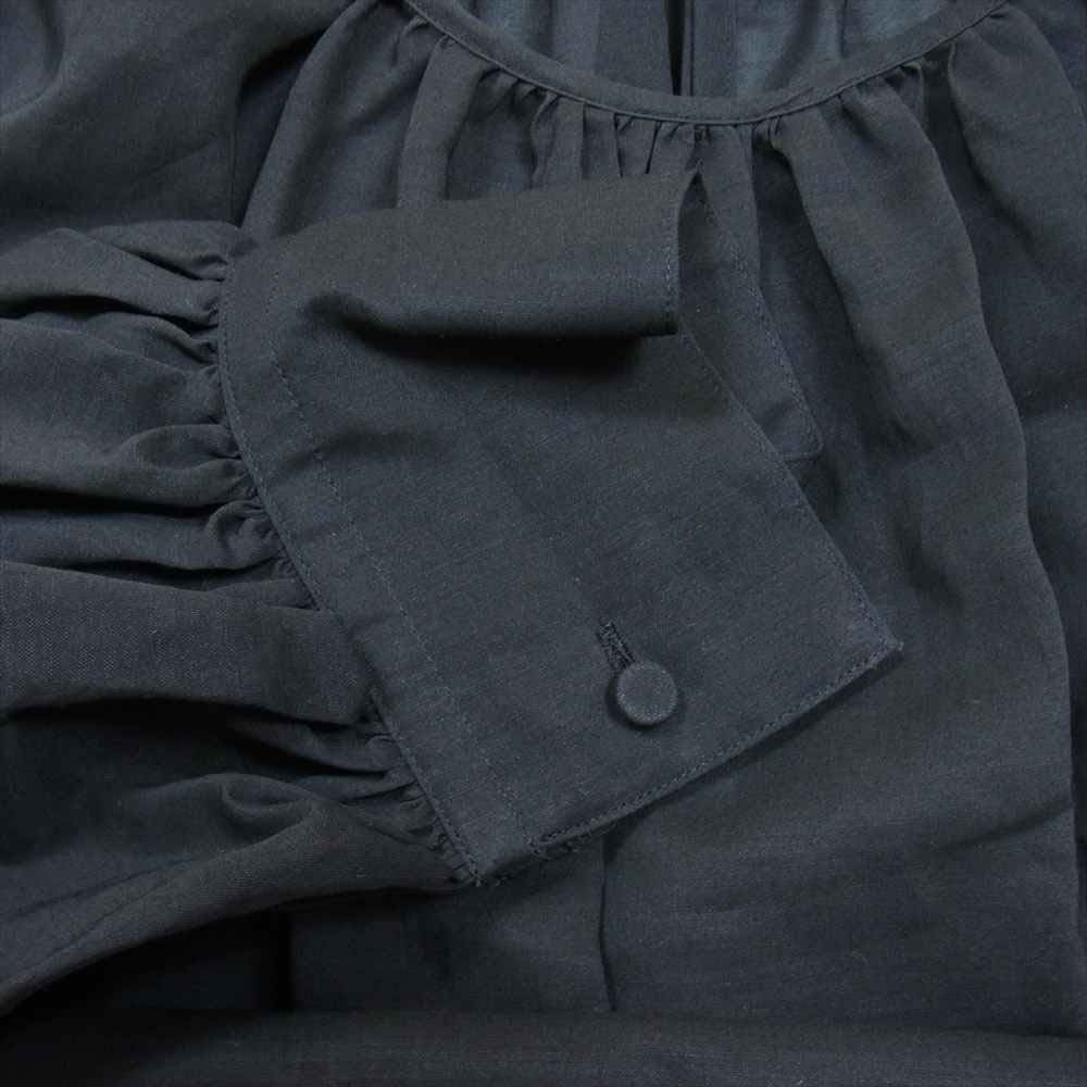 ロエフ 21SS Made in Japan LF C/L VOIL DRS コットン リネン カフタン ワンピース ブラック系 1【新古品】【未使用】【中古】