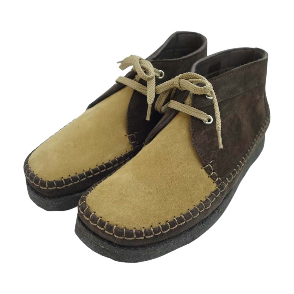 COMME des GARCONS コムデギャルソン HOMME DEUX オムドゥ PADMORE & BARNES パドモアアンドバーンズ P600 2-TONE クレープソール モカシン シューズ ブラウン系 6【極上美品】【中古】