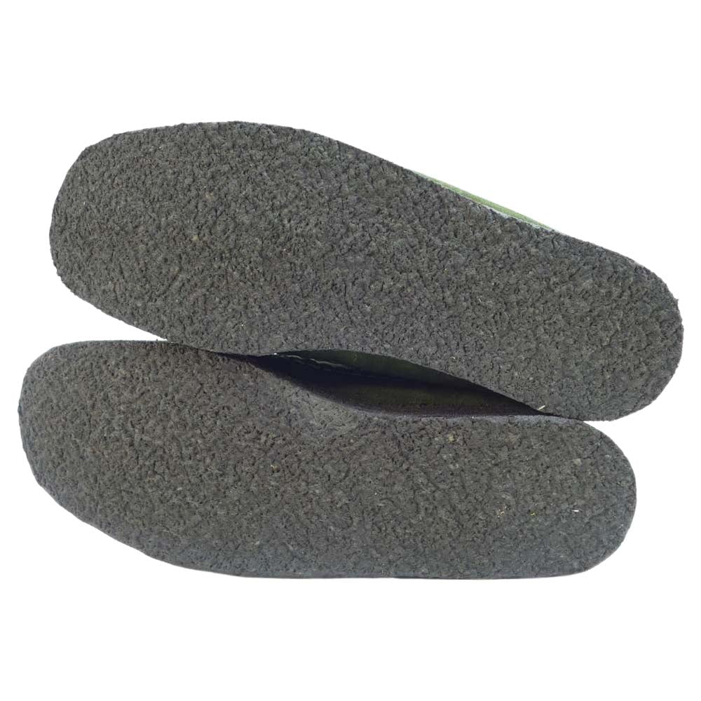 COMME des GARCONS コムデギャルソン HOMME DEUX オムドゥ PADMORE & BARNES パドモアアンドバーンズ P600 2-TONE クレープソール モカシン シューズ グリーン系 6【極上美品】【中古】