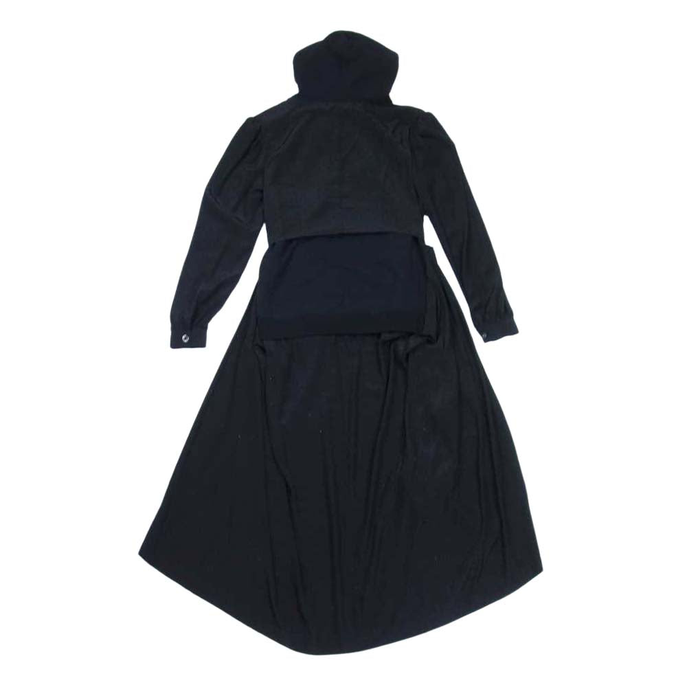 JUNYA WATANABE COMME des GARCONS ジュンヤワタナベコムデギャルソン 19AW JD-O050-051 RECONSTRUCTED HOODIE 再構築 ドッキング パーカー ブラック系 S【新古品】【未使用】【中古】