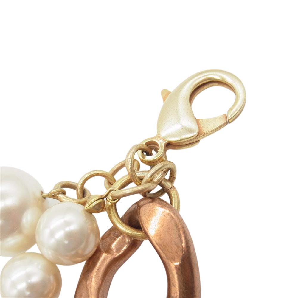 JUNYA WATANABE COMME des GARCONS ジュンヤワタナベコムデギャルソン 20SS JE-K801-051 フェイクパール チェーン 2連 ネックレス ホワイト系【美品】【中古】