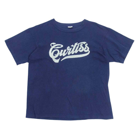 The REAL McCOY'S ザリアルマッコイズ 半袖 プリント Tシャツ コットン ネイビー系 L【中古】