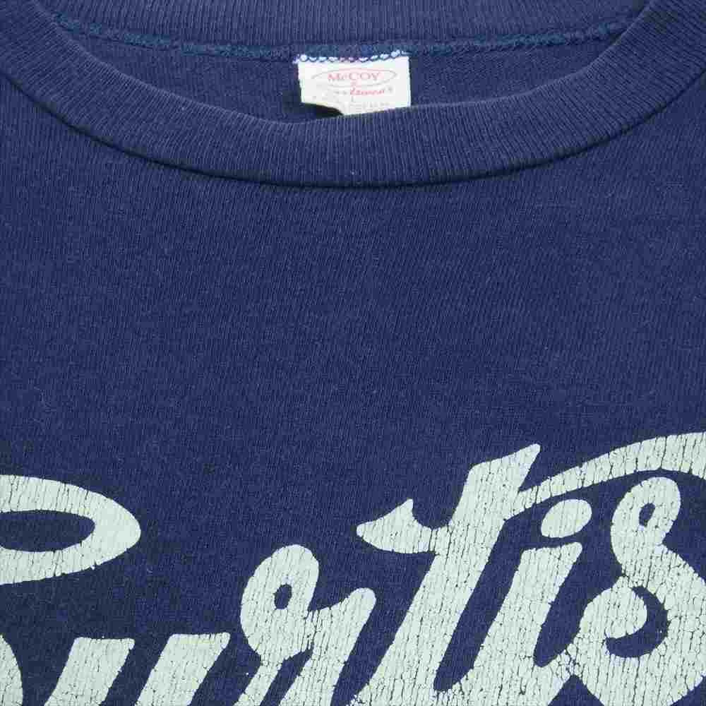 The REAL McCOY'S ザリアルマッコイズ 半袖 プリント Tシャツ コットン ネイビー系 L【中古】