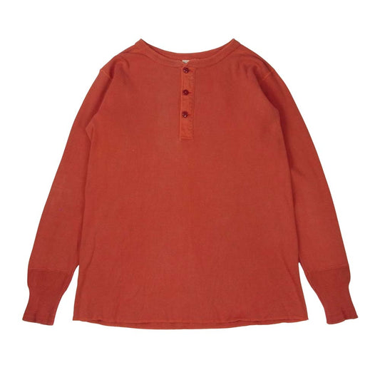 The REAL McCOY'S ザリアルマッコイズ ヘンリーネック 長袖 カットソー レッド系 L【中古】