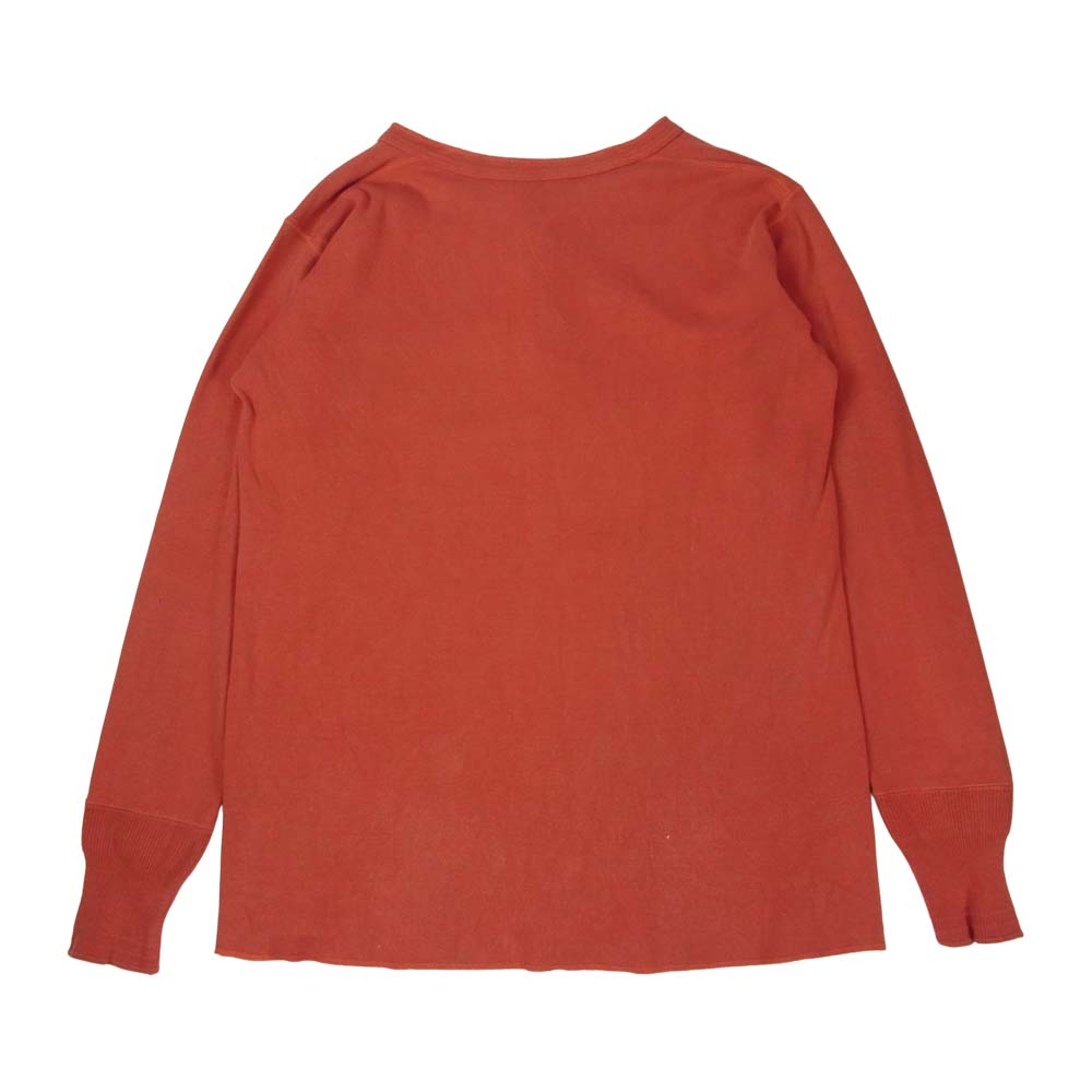 The REAL McCOY'S ザリアルマッコイズ ヘンリーネック 長袖 カットソー レッド系 L【中古】