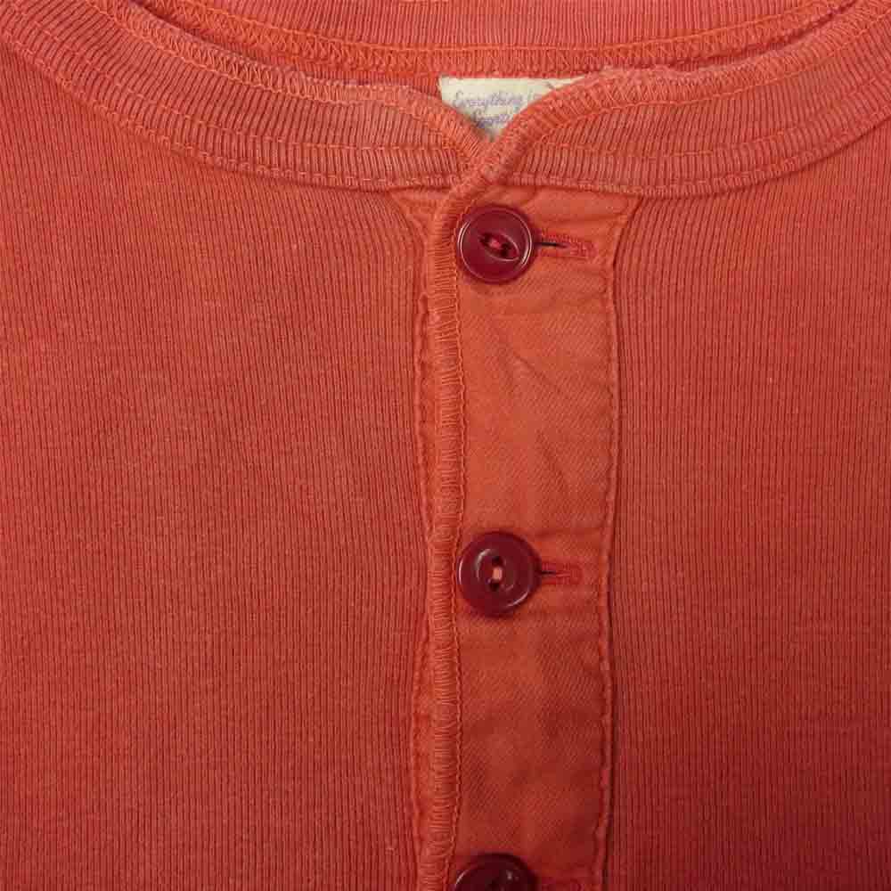 The REAL McCOY'S ザリアルマッコイズ ヘンリーネック 長袖 カットソー レッド系 L【中古】