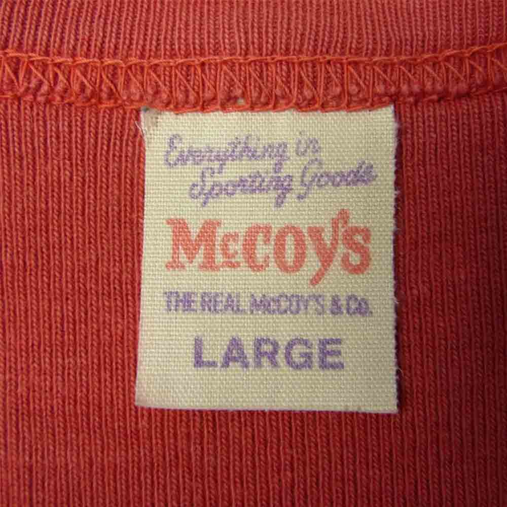 The REAL McCOY'S ザリアルマッコイズ ヘンリーネック 長袖 カットソー レッド系 L【中古】