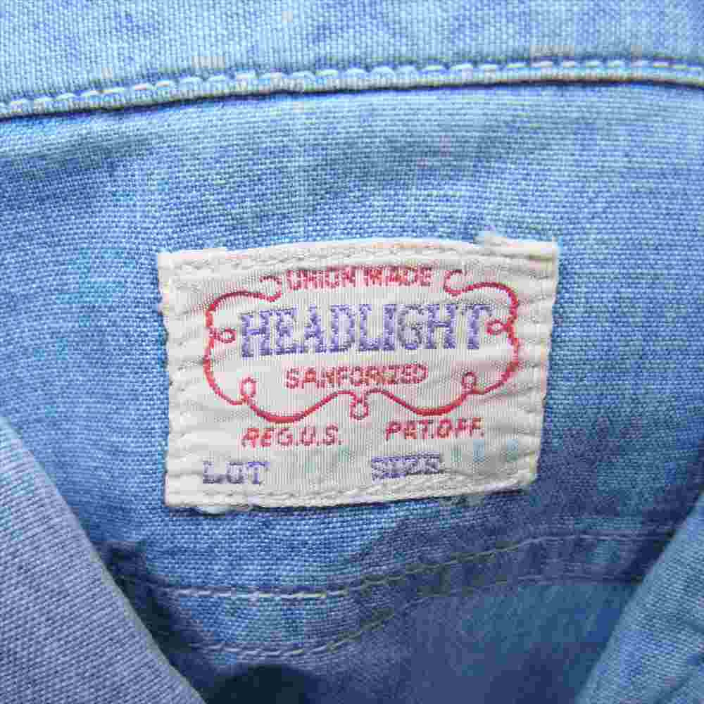 東洋エンタープライズ HEAD LIGHT ヘッドライト シャンブレー シャツ インディゴブルー系 15【中古】
