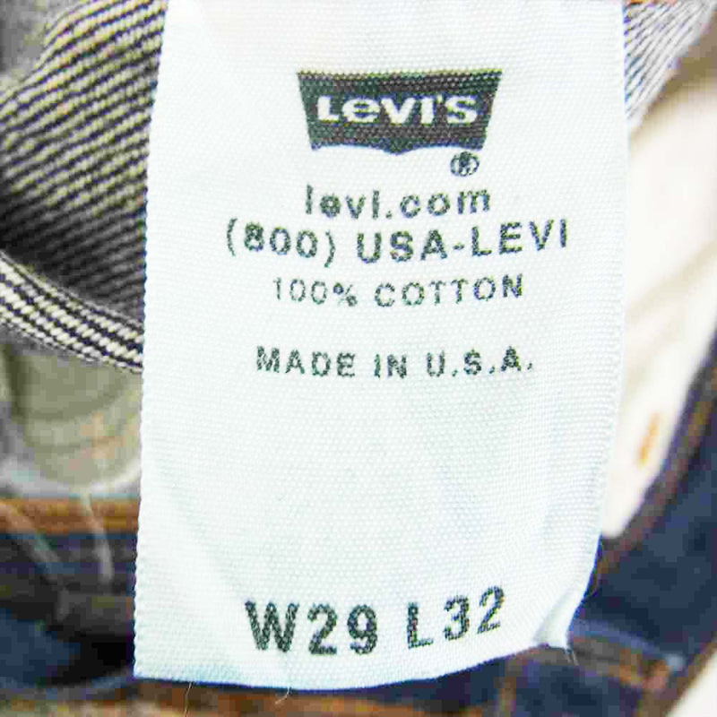 Levi's リーバイス USA製 LVC 1966 Big E Bell Bottoms オレンジタブ 復刻 ベルボトム デニムパンツ インディゴブルー系 29【中古】