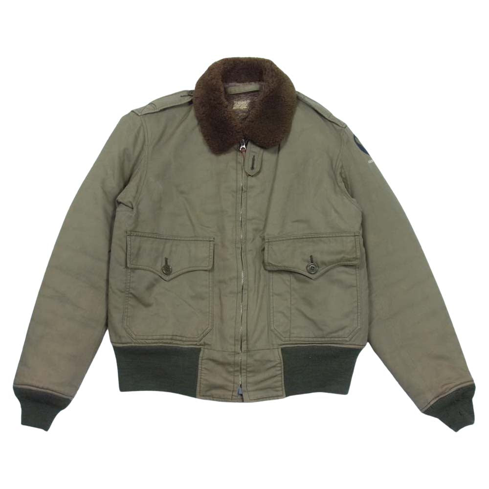 The REAL McCOY'S ザリアルマッコイズ STAGG COAT CO INC スタッグコート社 実名復刻 B-10 フライト ジャケット カーキ系 38【中古】