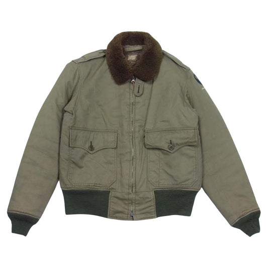 The REAL McCOY'S ザリアルマッコイズ STAGG COAT CO INC スタッグコート社 実名復刻 B-10 フライト ジャケット カーキ系 38【中古】