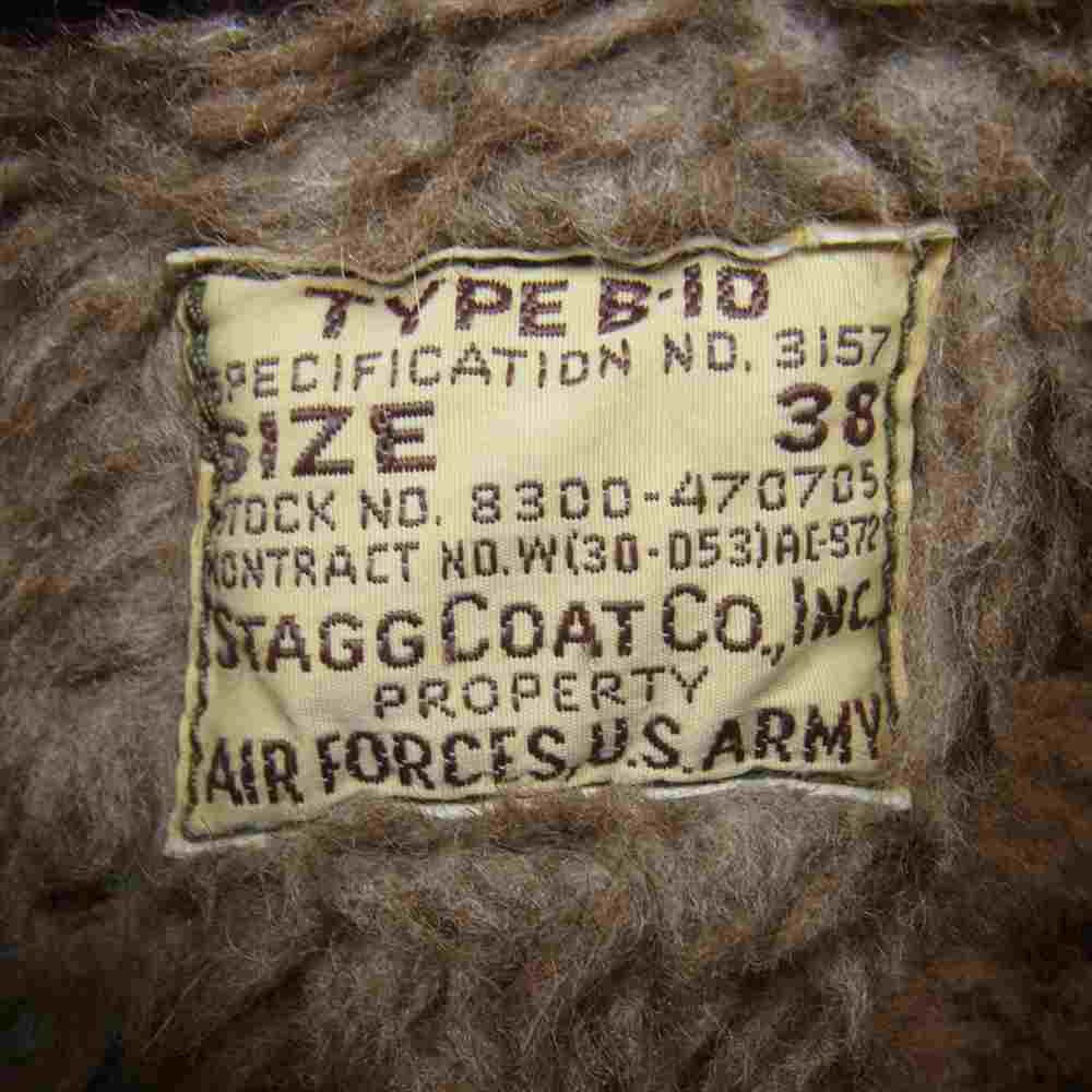 The REAL McCOY'S ザリアルマッコイズ STAGG COAT CO INC スタッグコート社 実名復刻 B-10 フライト ジャケット カーキ系 38【中古】