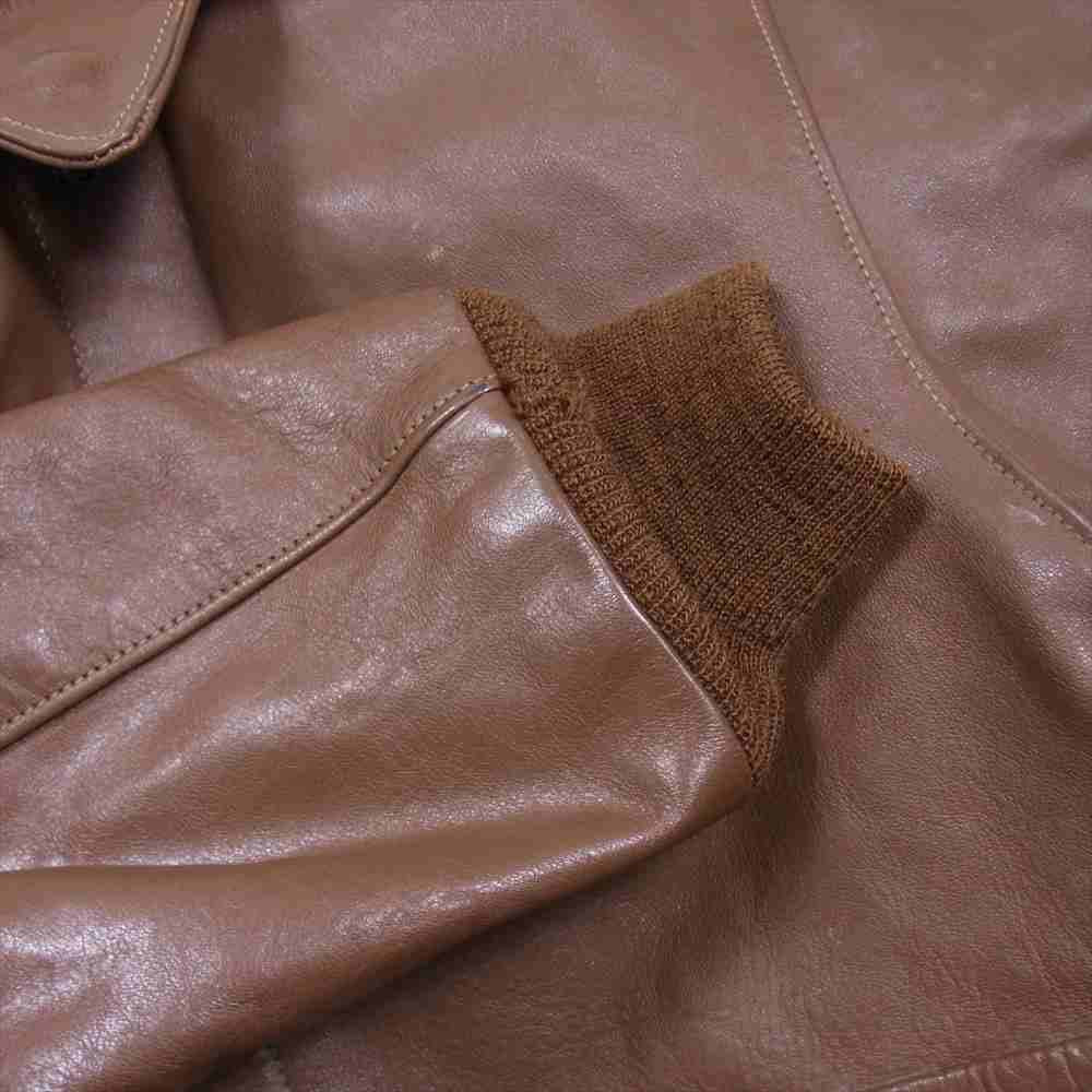 The REAL McCOY'S ザリアルマッコイズ 30-1415 Poughkeepsie Leather Coat Co. ポキプシー レザー コート社 実名復刻 TYPE A-2 フライト ジャケット ブラウン系 40【中古】
