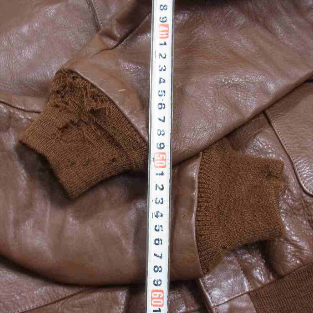 The REAL McCOY'S ザリアルマッコイズ 30-1415 Poughkeepsie Leather Coat Co. ポキプシー レザー コート社 実名復刻 TYPE A-2 フライト ジャケット ブラウン系 40【中古】