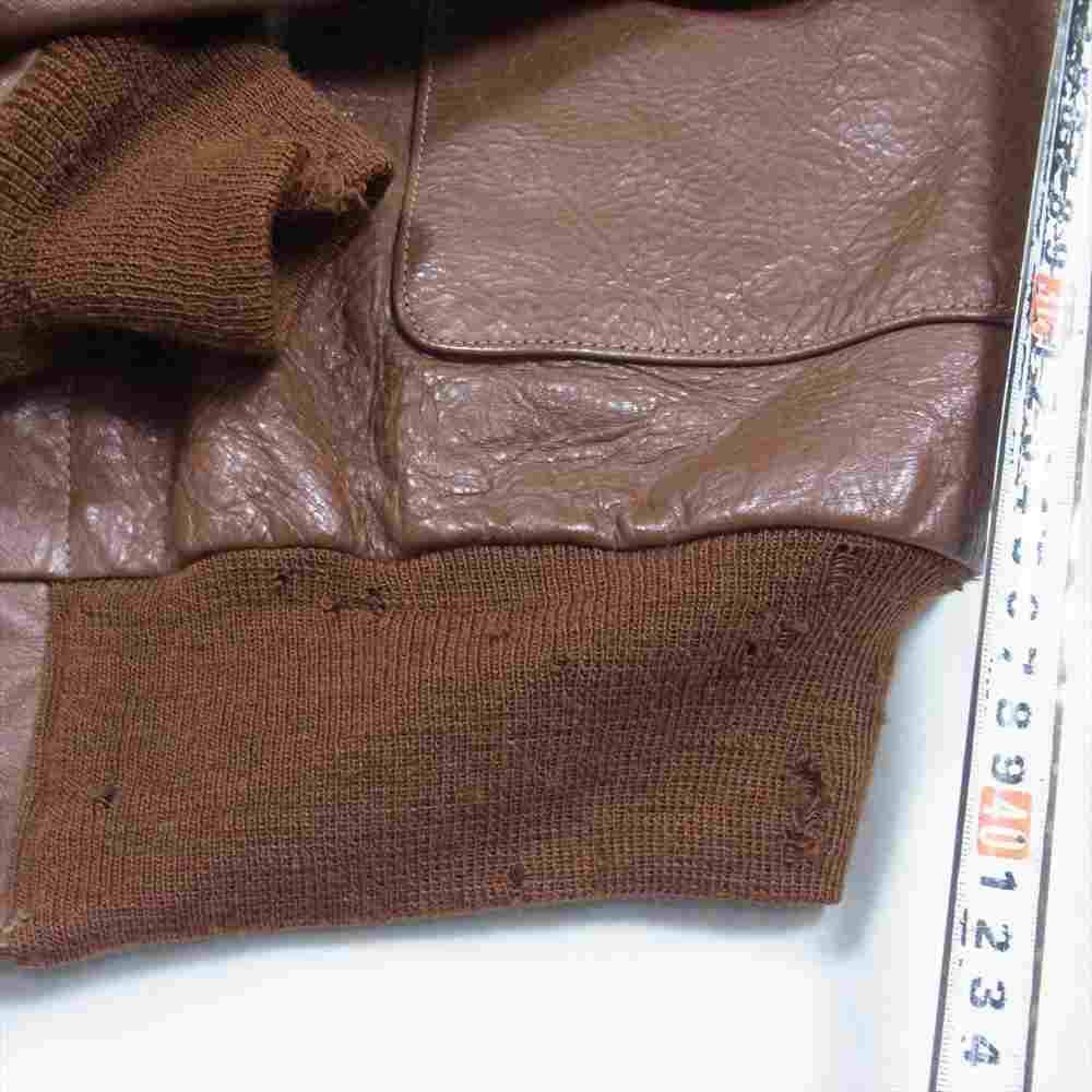 The REAL McCOY'S ザリアルマッコイズ 30-1415 Poughkeepsie Leather Coat Co. ポキプシー レザー コート社 実名復刻 TYPE A-2 フライト ジャケット ブラウン系 40【中古】
