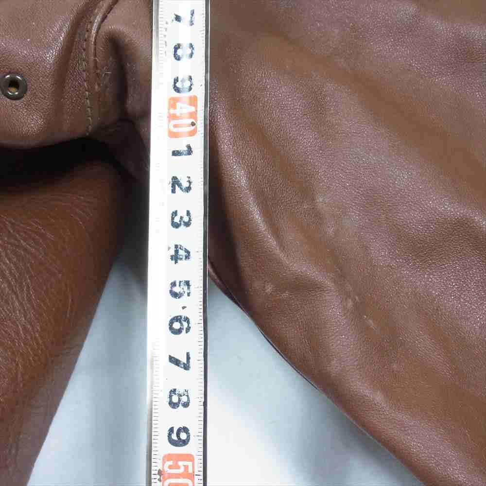 The REAL McCOY'S ザリアルマッコイズ 30-1415 Poughkeepsie Leather Coat Co. ポキプシー レザー コート社 実名復刻 TYPE A-2 フライト ジャケット ブラウン系 40【中古】