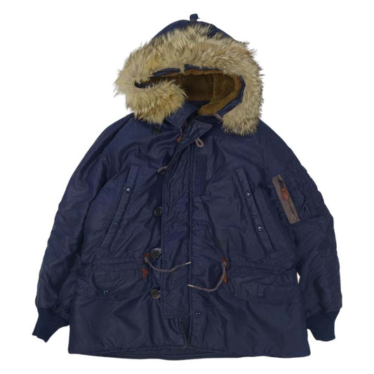 The REAL McCOY'S ザリアルマッコイズ MIL-J-6279 AVIATORS CLOTHING CO INC 実名復刻 N-3B ミリタリー ジャケット ネイビー系 S【中古】