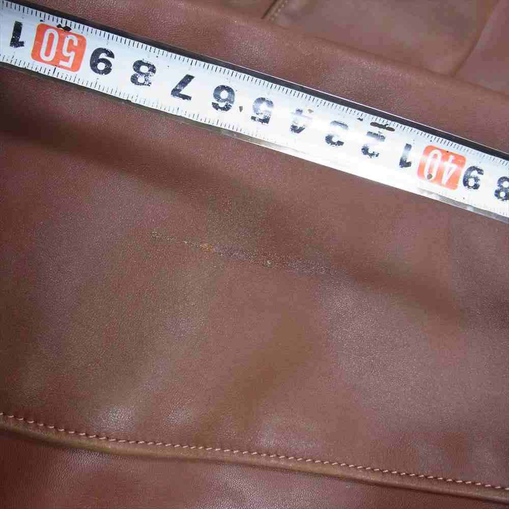 The REAL McCOY'S ザリアルマッコイズ 30-1415 旧マッコイ ROUGH WEAR社 ラフウェア社 実名復刻 TYPE A-2 レザー フライト ジャケット ブラウン系 40【中古】