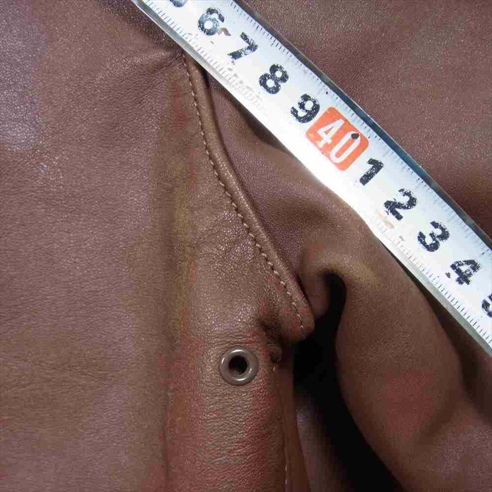 The REAL McCOY'S ザリアルマッコイズ 30-1415 旧マッコイ ROUGH WEAR社 ラフウェア社 実名復刻 TYPE A-2 レザー フライト ジャケット ブラウン系 40【中古】