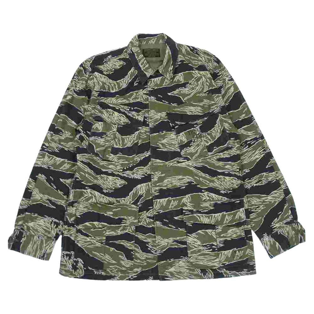WACKO MARIA ワコマリア 天国東京 芸者 プリント タイガーカモ ファティーグ ジャケット カーキ系 XL【中古】