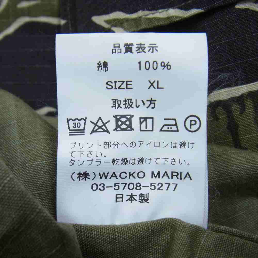 WACKO MARIA ワコマリア 天国東京 芸者 プリント タイガーカモ ファティーグ ジャケット カーキ系 XL【中古】