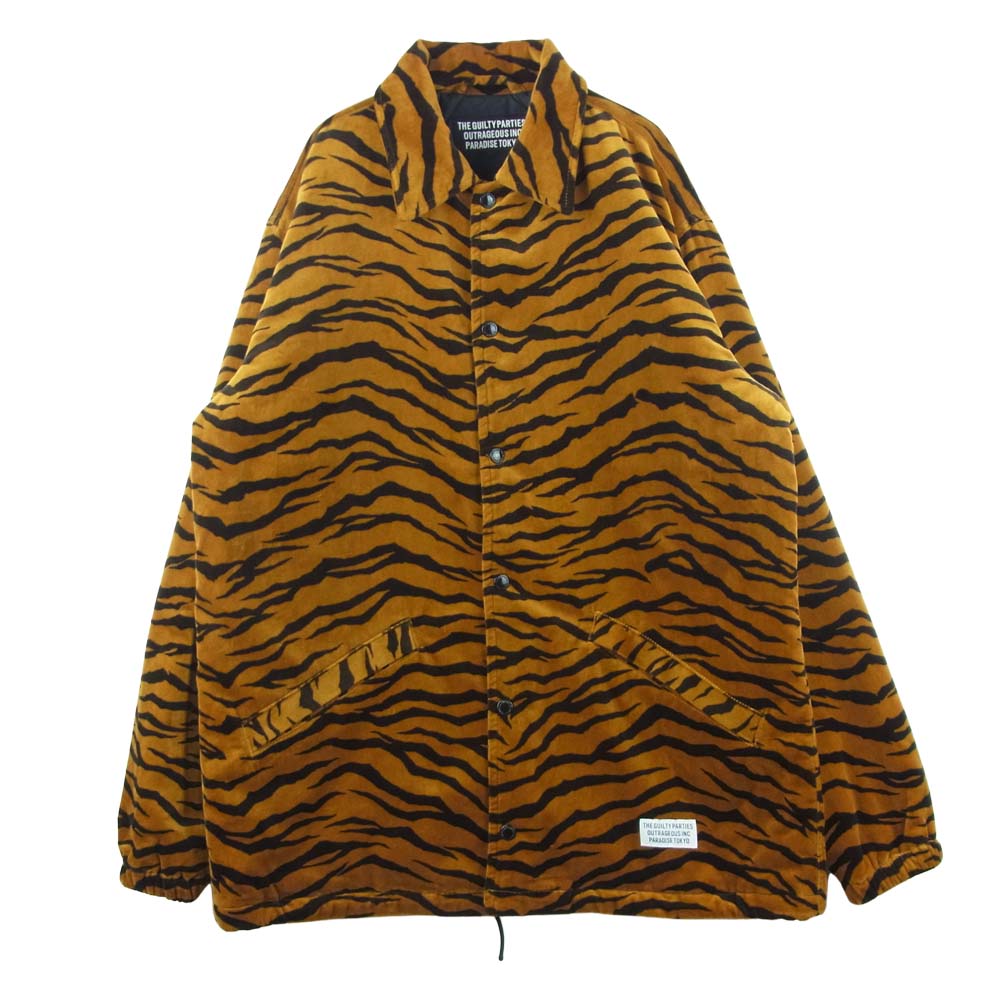 WACKO MARIA ワコマリア VELVET COACH JACKET ベルベット コーチ ジャケット 日本製 ブラウン系 XL【中古】