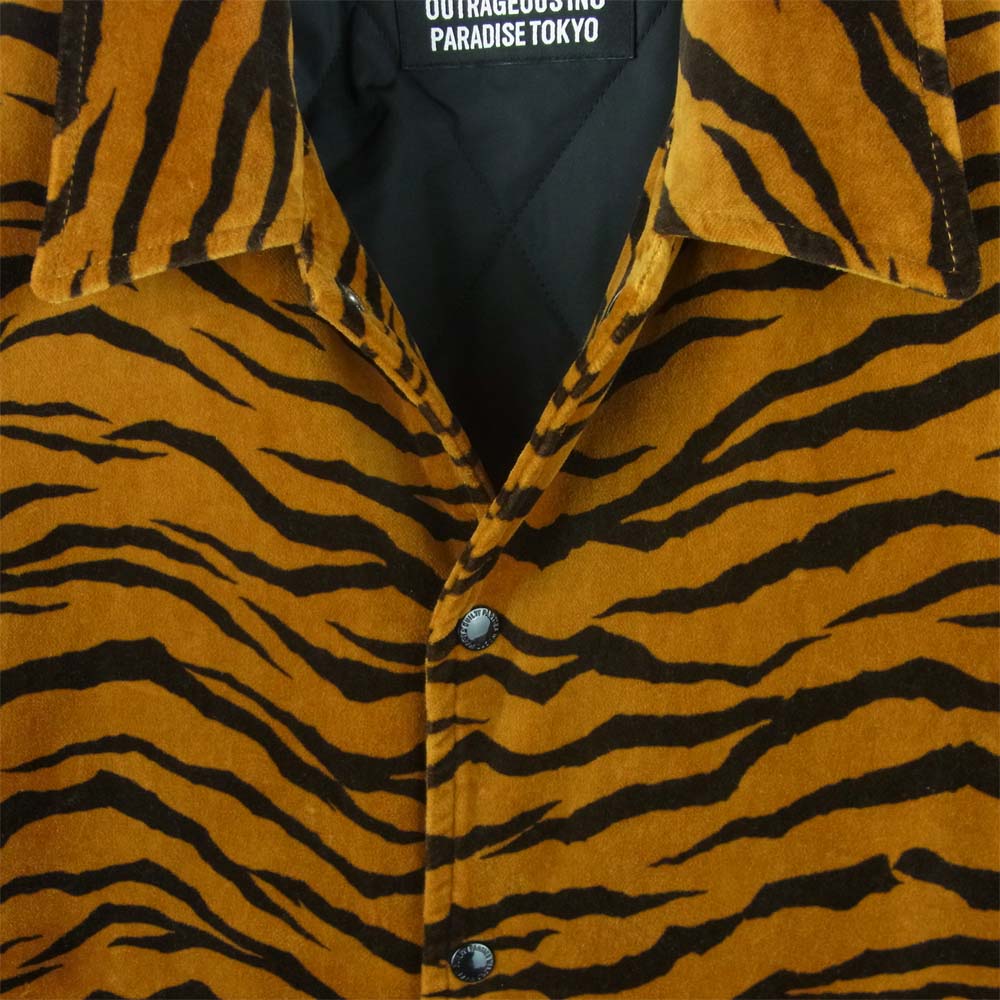WACKO MARIA ワコマリア VELVET COACH JACKET ベルベット コーチ ジャケット 日本製 ブラウン系 XL【中古】