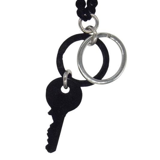 MAISON MARGIELA メゾンマルジェラ MM6 国内正規 S41UU0023 ベロアチェーン キーリング ネックレス ブラック系【中古】