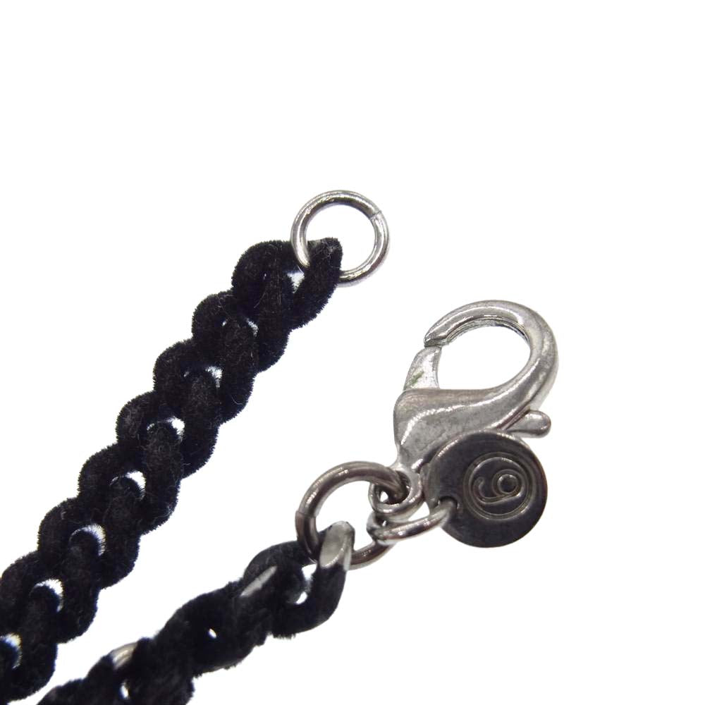 MAISON MARGIELA メゾンマルジェラ MM6 国内正規 S41UU0023 ベロアチェーン キーリング ネックレス ブラック系【中古】