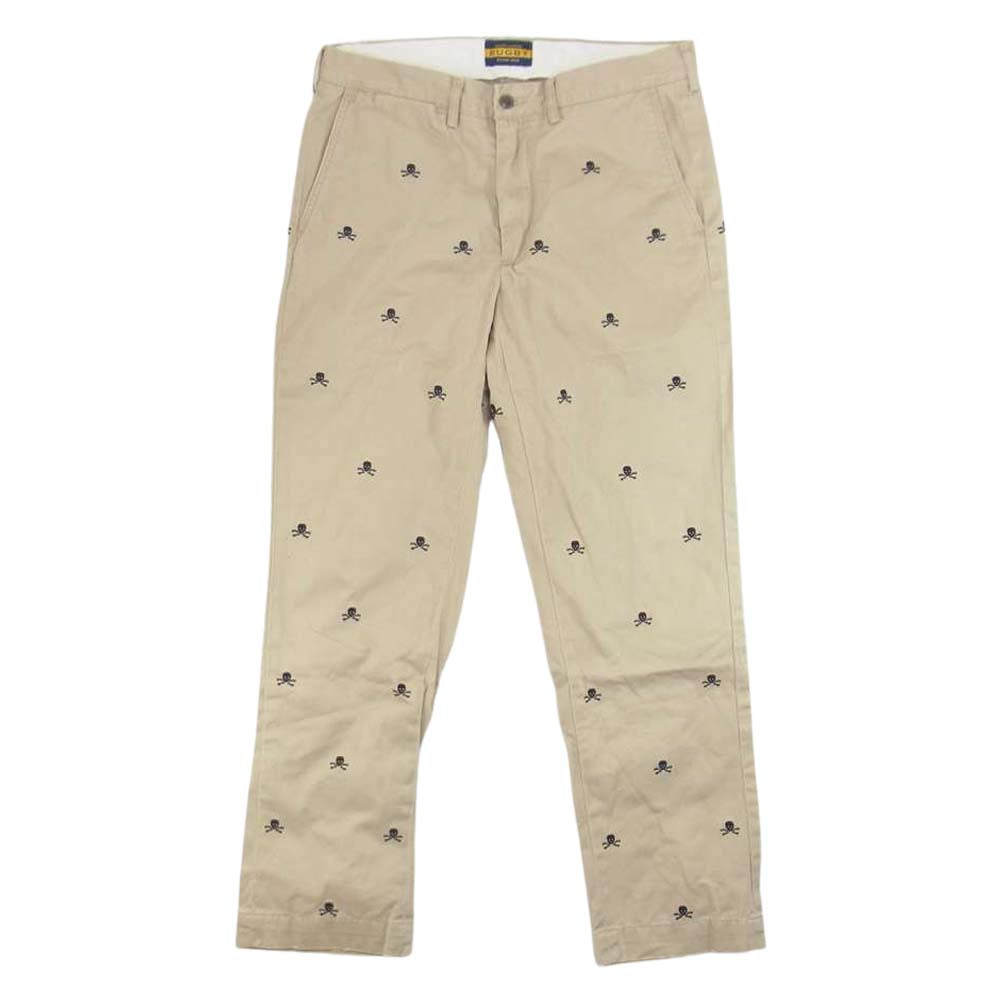 RALPH LAUREN ラルフローレン RUGBY ラグビー スカル刺繍 パンツ ベージュ系 32【中古】