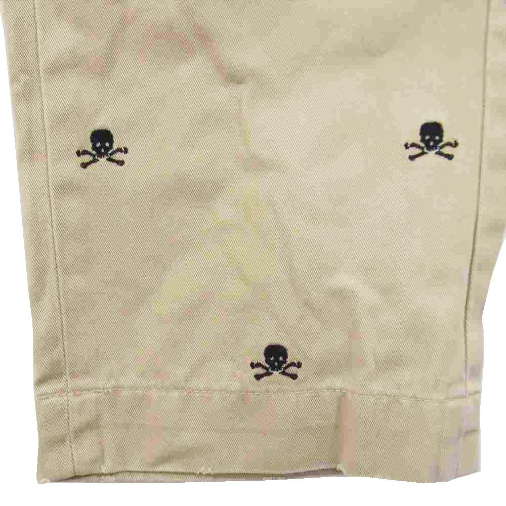 RALPH LAUREN ラルフローレン RUGBY ラグビー スカル刺繍 パンツ ベージュ系 32【中古】