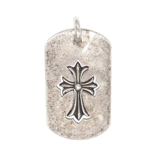 CHROME HEARTS クロムハーツ（原本無） D/TAG LRG TNY CRS ラージドッグタグ タイニーCHクロス ペンダント トップ シルバー系【中古】