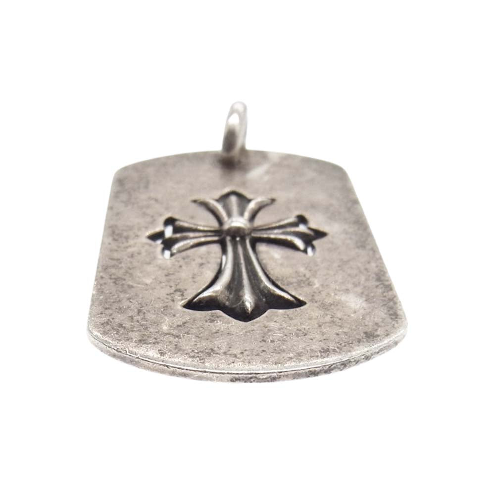 CHROME HEARTS クロムハーツ（原本無） D/TAG LRG TNY CRS ラージドッグタグ タイニーCHクロス ペンダント トップ シルバー系【中古】