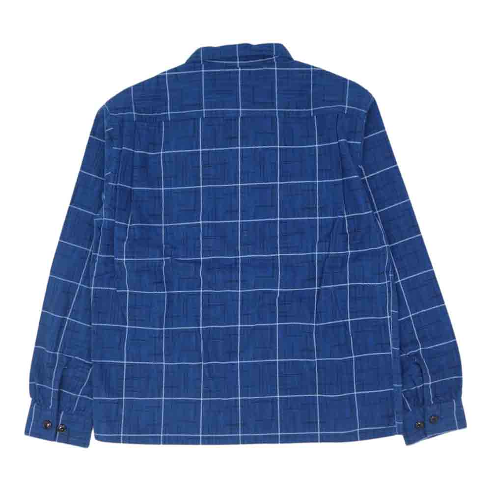 TENDERLOIN テンダーロイン T-PRINT FLANNEL SHT プリント フランネル オープンカラー シャツ ブルー系 S【中古】